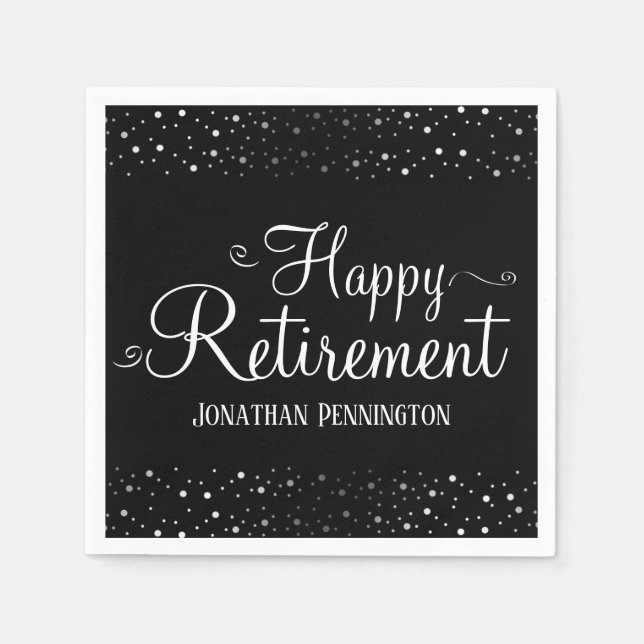 Retirement Confetti Napkins (Front)