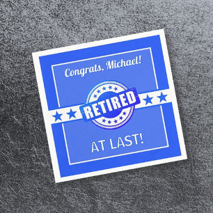Retirement Congrats! personalized party Napkins