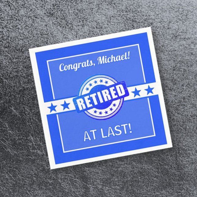 Retirement Congrats! personalized party Napkins (Creator Uploaded)