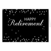 Retirement Congratulations Black with Silver Spark (Front Horizontal)