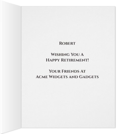 Retirement Congratulations Blue Art Deco (Inside (Right))