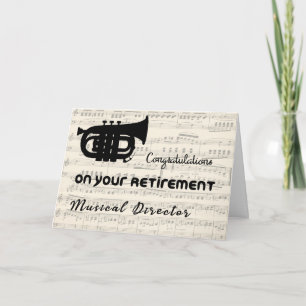 Retirement Congratulations Card for Music Director