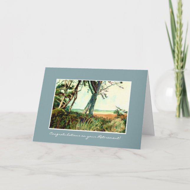 Retirement Congratulations Card - Norfolk Beach (Front)