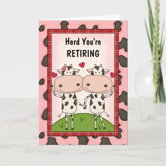 Retirement Congratulations - Cows Card (Front)