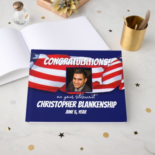 Retirement Congratulations Red White Blue Bunting