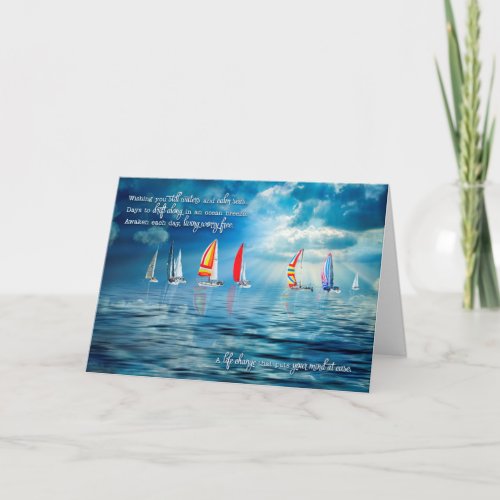 Retirement Congratulations Sailing the Sea Theme Card