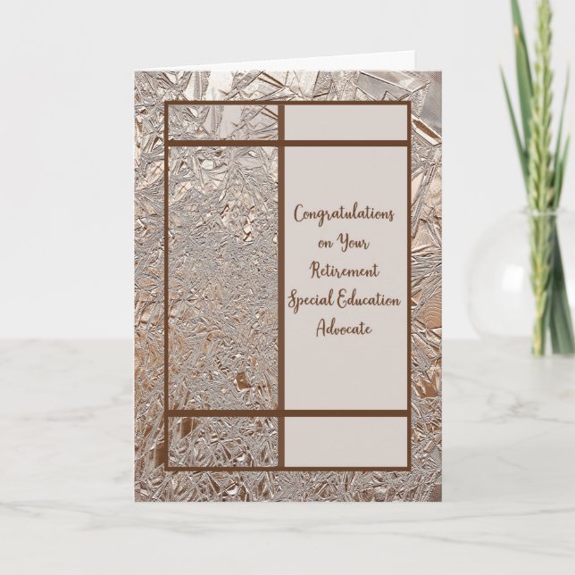 Retirement Congratulations Spec. Ed. Advocate Card (Front)