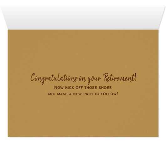 Retirement - Congratulations - Sunset/Work Boots (Inside Horizontal (Bottom))