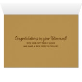 Retirement - Congratulations - Sunset/Work Boots Cards (Inside Horizontal (Bottom))
