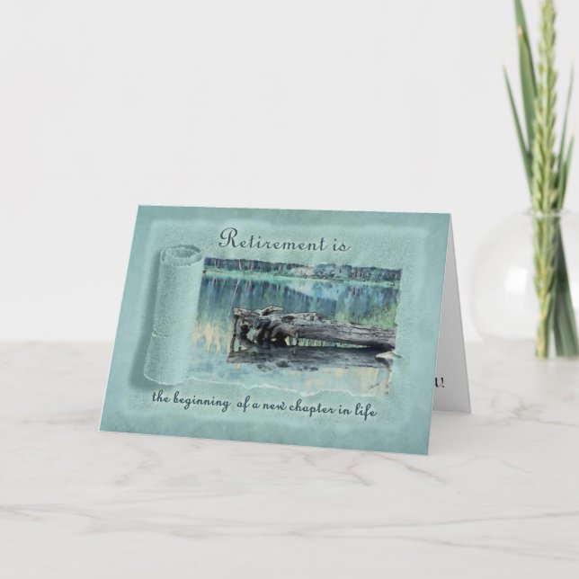 Retirement Congratulations Woods Lake Card (Front)