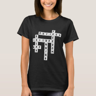 Retirement Crossword Puzzle Stunning T-Shirt