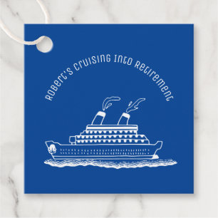 Retirement Cruise Ship Party Favor Favor Tags