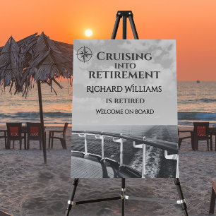 Retirement Cruising into Retirement Cruise Ship  Foam Board