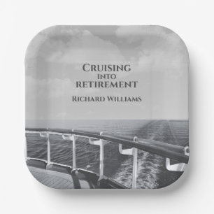 Retirement Cruising into Retirement Cruise Ship  Paper Plates