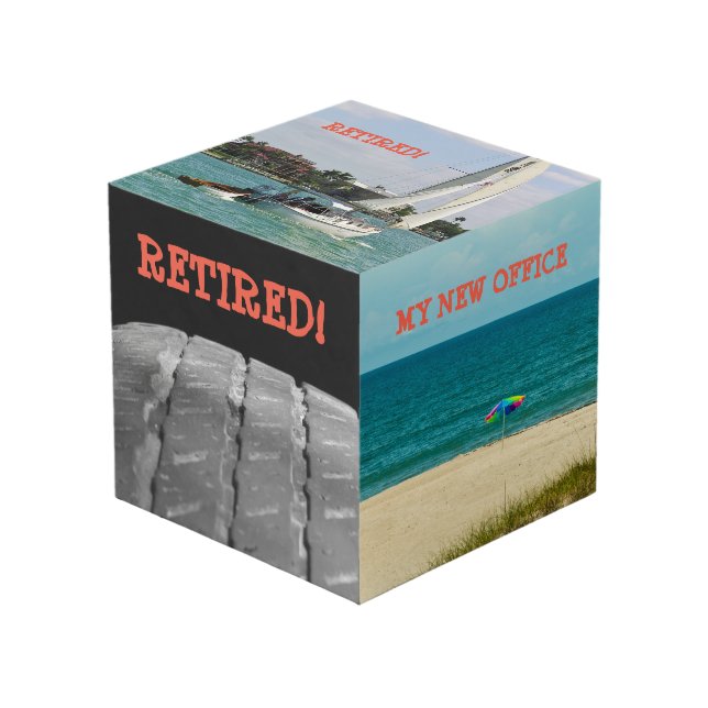 Retirement Custom Photo Cube (Front Angled)