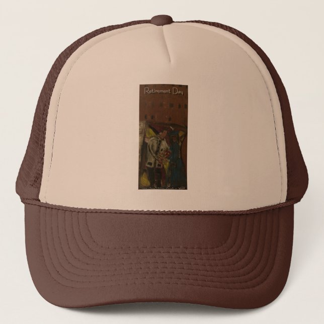 retirement day trucker hat (Front)