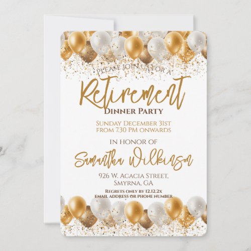 Retirement Dinner Party Invitation