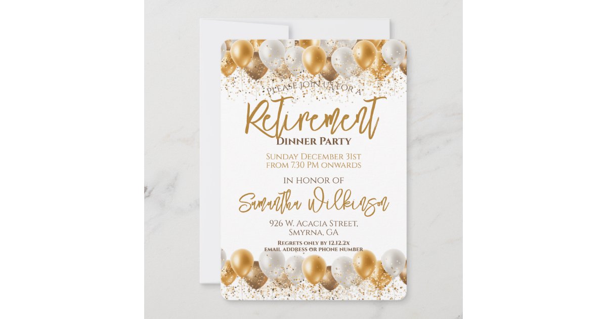 Retirement Dinner Party Invitation | Zazzle