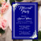 Retirement Elegant Script Blue White Rose Party 