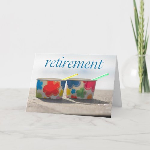 Retirement empty ice cups card