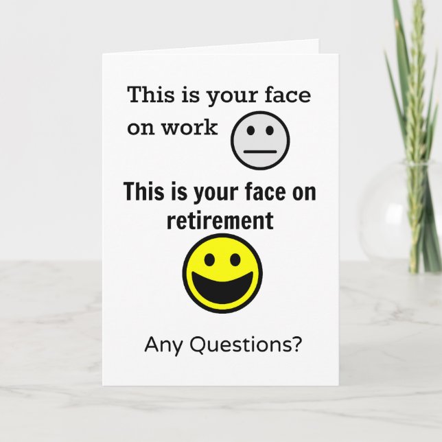 Retirement Face Card (Front)