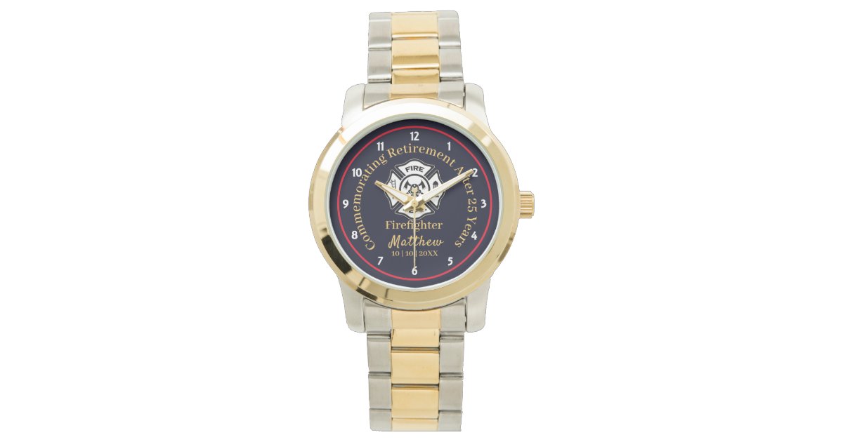 Retirement Firefighters Keepsake Commemorative Watch Zazzle