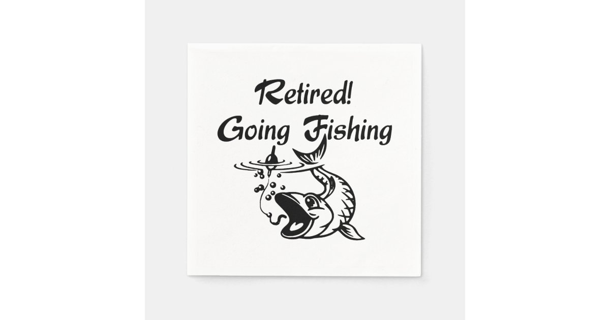 Fishing Retirement Party - Gone Fishing Napkins