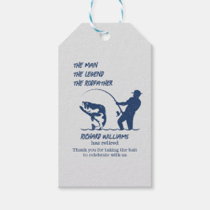 Retirement Fishing the Rodfather Big Fish Gift Tags
