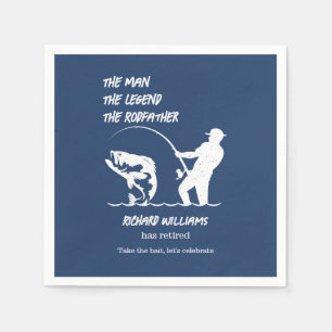 Retirement Fishing the Rodfather Big Fish Napkins