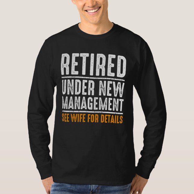 Retirement For Men Retired Retro Retired Husband D T-Shirt (Front)