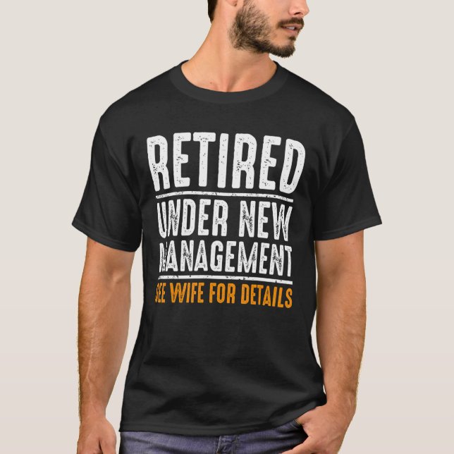 Retirement For Men Retired Retro Retired Husband D T-Shirt (Front)