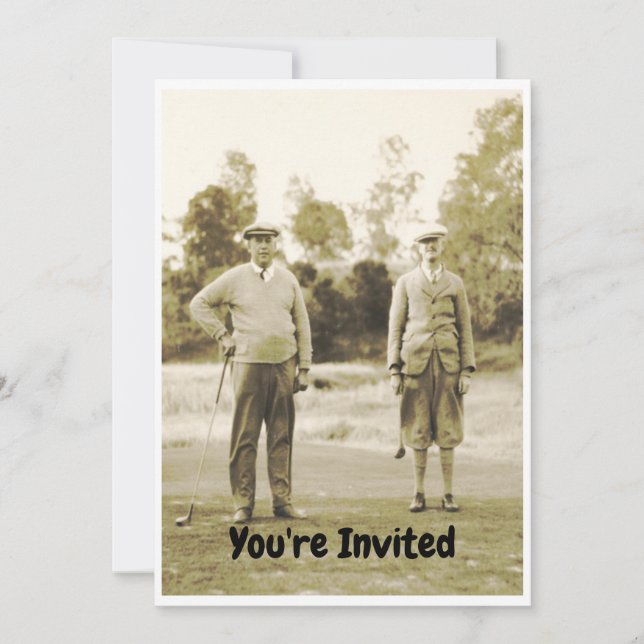 Retirement for the Golfer who love to golf.  Great Invitation (Front)