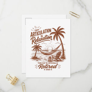 Retirement Form Articulation to Relaxation 2026 Invitation Postcard