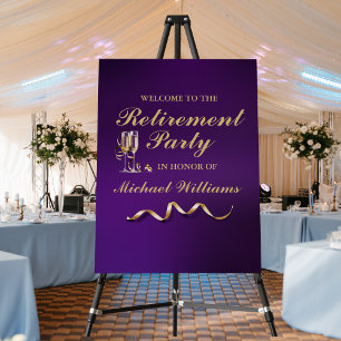 Retirement Formal Classic Champagne Glass Foam Board
