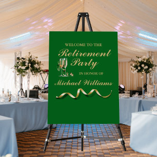 Retirement Formal Classic Champagne Glass Foam Board