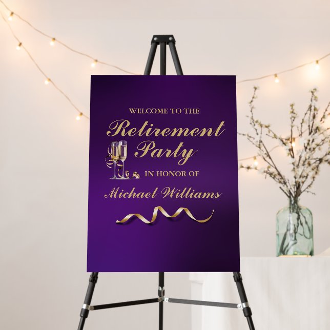 Retirement Formal Classic Champagne Glass Foam Board (In Situ (Stand))