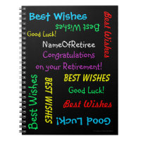 Retirement FUN Black Colorful Memory Book