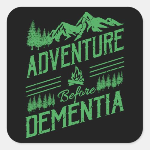 Retirement  Funny Camping Gift Caravan Camper Square Sticker