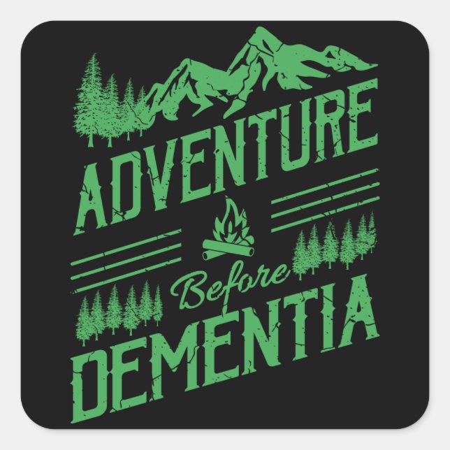 Retirement  Funny Camping Gift Caravan Camper Square Sticker (Front)