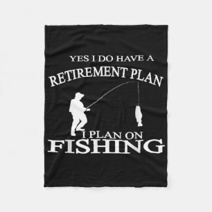 Retirement Funny Fishing Tee Retired Fisherman Tee Fleece Blanket