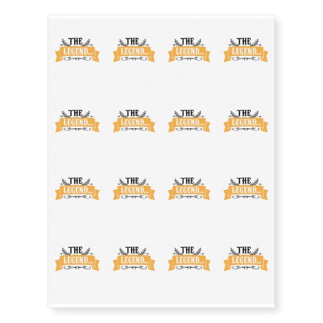 Retirement Funny Gift Temporary Tattoos (Front)