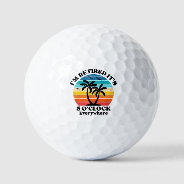 RETIREMENT FUNNY GOLF BALLS (Front)