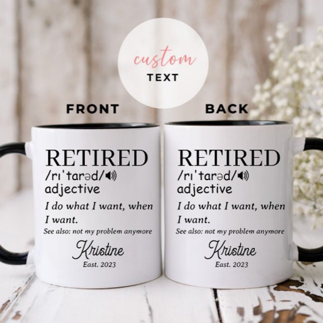 Retirement Funny Retired Definition Mug (Creator Uploaded)