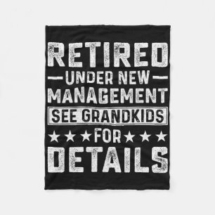 Retirement Gag Party Retired Under New Management Fleece Blanket