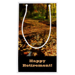 Retirement, Gift bag, walk in woods. Small Gift Bag