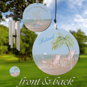 Retirement Gift Beach Theme Name Date Wind Chime