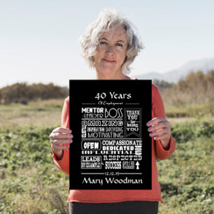 Retirement gift for Boss long service award mentor Poster
