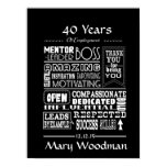 Retirement gift for Boss long service award Poster Retirement gift for Boss long service award Poster