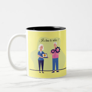 Retirement Gift for Coworker Two-Tone Coffee Mug