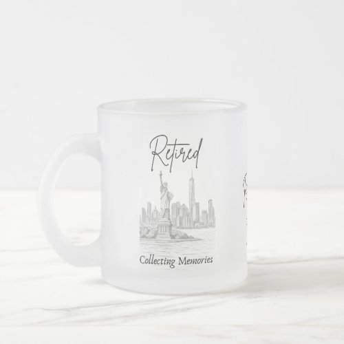 Retirement Gift for Travelers Frosted Glass Coffee Mug